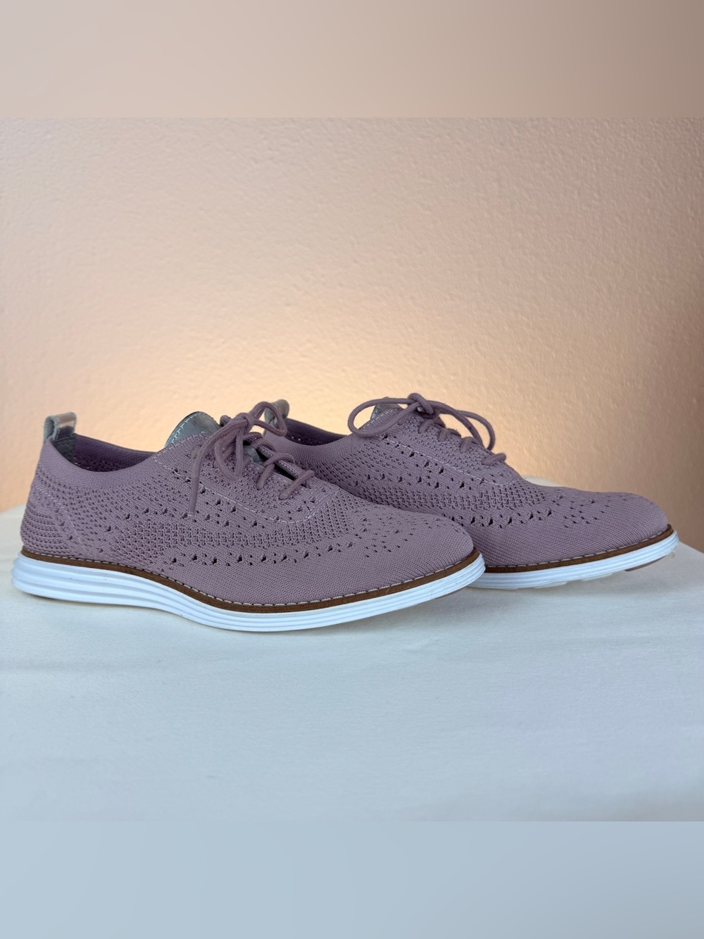 Cole Haan OriginalGrand Lavender Stitchlite Knit Wingtip Oxfords 6.5B